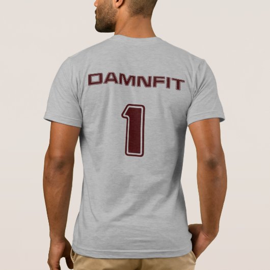 T-Shirt DAMNFIT1 Cran/Grey (Dos)
