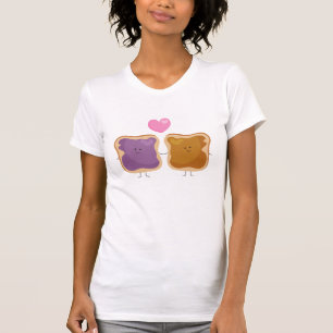 T-shirt d'amour de beurre et de gelée d'arachide