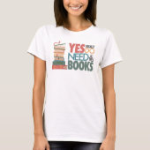 T-shirt d'amour pour le livre et la lecture (Devant)