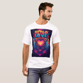 T-shirt d'amour rétro (Devant entier)