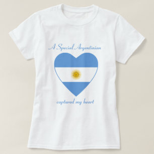 T-shirt d'amoureux de drapeau de l'Argentine