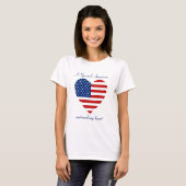 T-shirt d'amoureux de drapeau des Etats-Unis (Devant entier)