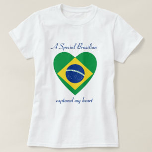 T-shirt d'amoureux de drapeau du Brésil