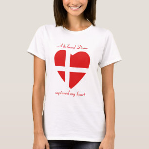 T-shirt d'amoureux de drapeau du Danemark