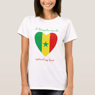 T-shirt d'amoureux de drapeau du Sénégal