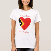 T-shirt d'amoureux de drapeau du Timor oriental (Devant)
