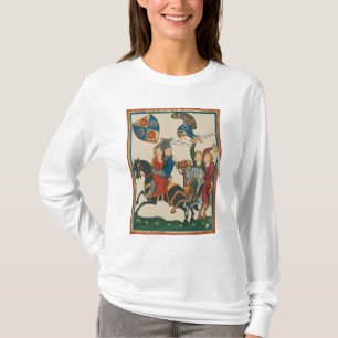 T-shirt Damsel In Distress, Art Médiéval Du XIVe Siècle