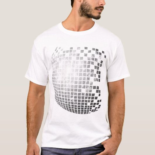 T-shirt d'amusement de boule de disco rétro (Devant)
