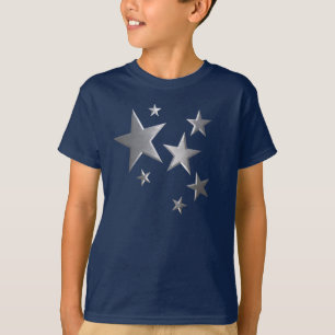 T-shirt d'amusement d'étoile d'argent d'enfants