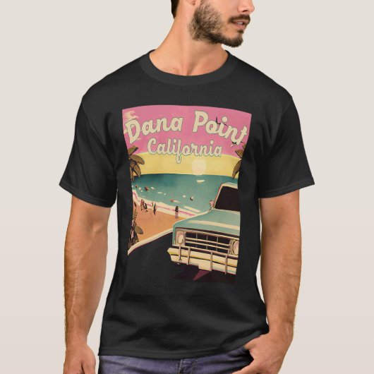 T-shirt Dana Point Retro Beach Vacation Graphics Dana Poin (Devant)