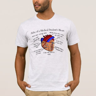 T-shirt d'anatomie de coeur d'étudiant en médecine