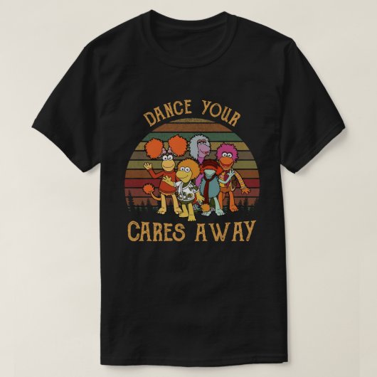 T-shirt Dance Your Cares Away Retro Puppet Show (Design devant)