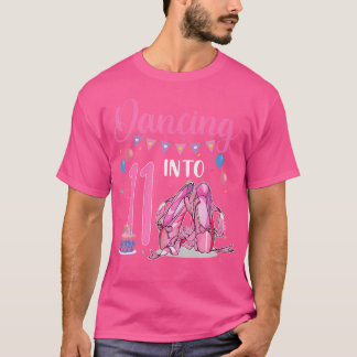 T-shirt Dancing Into 11Th Birthday Ballerina Ballet 11 Yea