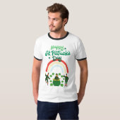 T-shirt "Dancing Leprechauns & Rainbow - St. Patrick’s Day (Devant entier)