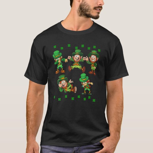 T-shirt Dancing Leprechauns St Patrick's Day Funny Boys Gi (Devant)
