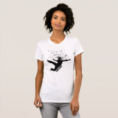T-shirt Dancing Man, Black Silhouette Musique Concept Desi (Devant entier)