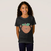 T-Shirt Dancing Peach Funky Summer Fruit Lover Dance Vegan (Devant entier)