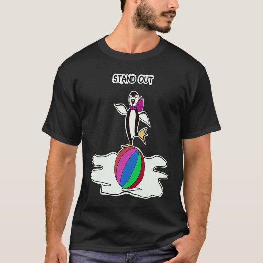 T-shirt Dancing Penguin Fun Animals (Devant)