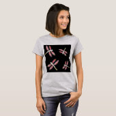 T-shirt Dancing Pink Dragonfly Bugs (Devant entier)