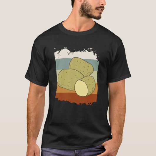 T-shirt Dancing Potatoe Cute Vegetable Hobby Chef Cooking (Devant)