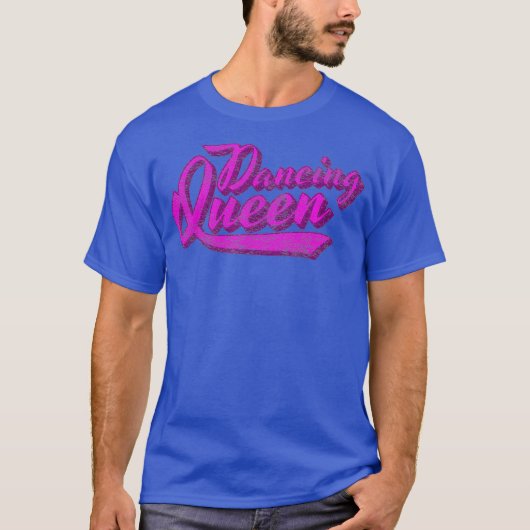 T-shirt Dancing Queen les années 70 Disco Retro Script (Devant)