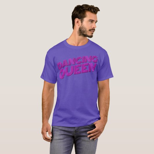 T-shirt Dancing Queen les années 70 Disco Retro Script (Devant entier)