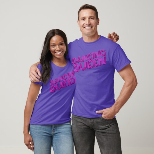 T-shirt Dancing Queen les années 70 Disco Retro Script (Unisexe)