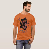 T-shirt Dancing Rock Cat Electric Guitar Funny Cat Music B (Devant entier)