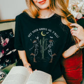 T-shirt Dancing Skeleton Boot Scooter Western Halloween