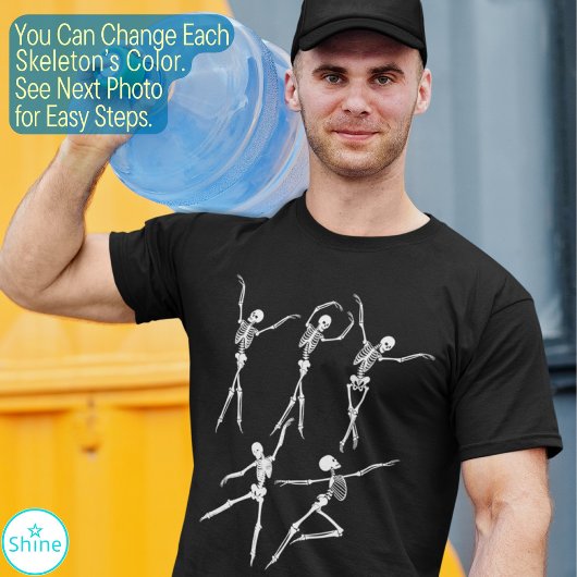 T-shirt Dancing Skeleton déplaisant drôle ballerines Hallo