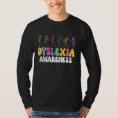 T-shirt Dancing Skeleton Dyslexia Awareness Dyslexia Menta (Devant)