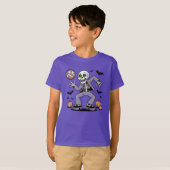 T-shirt Dancing Skeleton Halloween Sweatshirt (Devant entier)