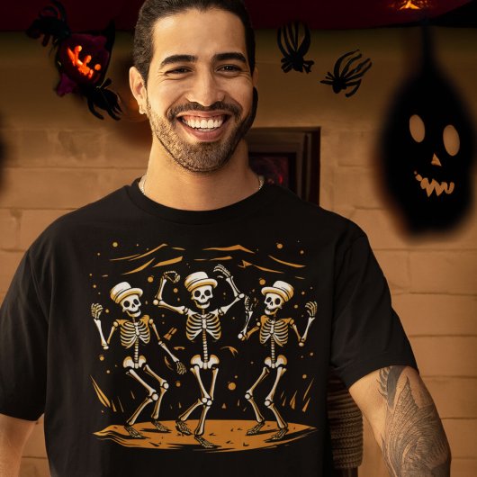 T-shirt Dancing Skeleton Trio Vaudeville Act