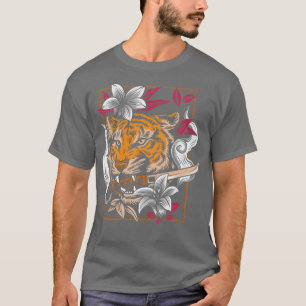 T-shirt Dancing Tiger Japonais Art asiatique inspiré dessi