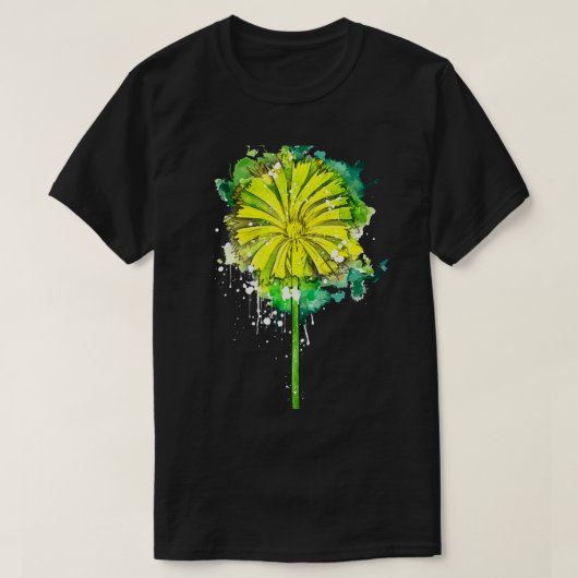 T-shirt Dandelion botaniste de fleur de pandelion aquarell (Design devant)