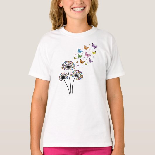 T-shirt Dandelion butterfly flow (Devant)