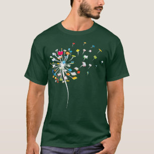 T-shirt Dandelion Douloureux Livres Cadeau Pour Lecture Lo