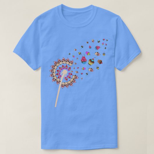 T-shirt Dandelion Foodie Sweet Baking Cupcake (Design devant)
