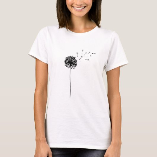 T-shirt Dandelion Imprimer Nature Macro Fleurs (Devant)