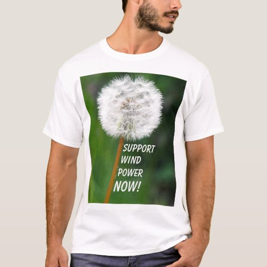 T-shirt Dandelion Seed Head Wind Power (Devant)
