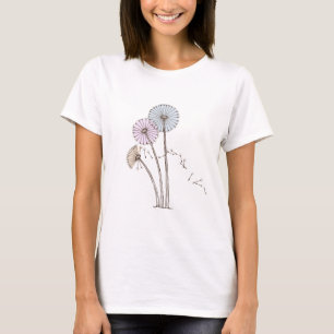 T-shirt Dandilion synchronise bleu et crème roses