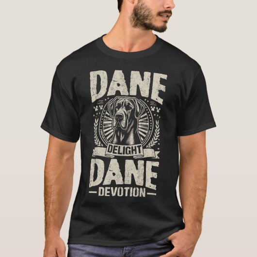 T-shirt Dane Delight, Dane Devotion Dog (Devant)