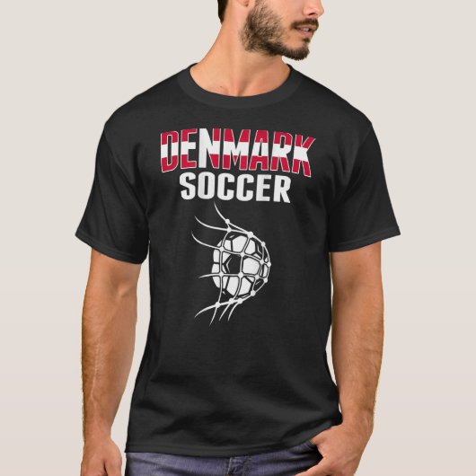 T-shirt Danemark Bal De Football En Objectif Net Football (Devant)