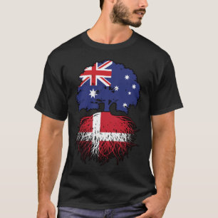 T-shirt Danemark Danemark Australie Australie racine d'arb