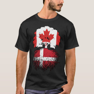 T-shirt Danemark Danemark Danemark Canada drapeau des raci