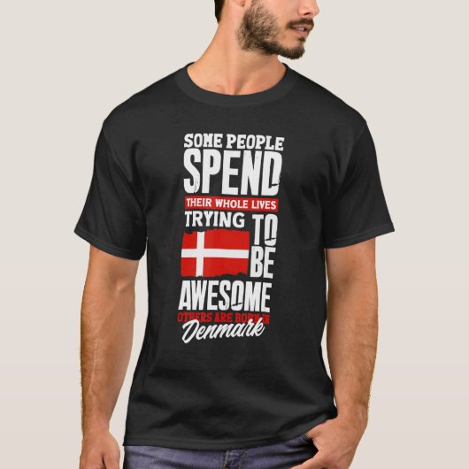 T-shirt Danemark Danemark Danemark Danemark Drapeau (Devant)