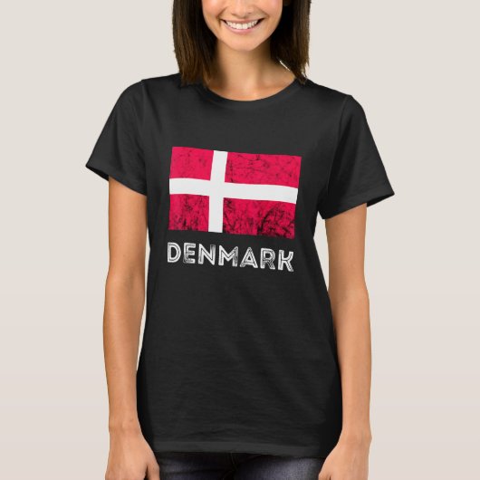 T-shirt Danemark Dannebrog Drapeau danois Dansk Roots Dank (Devant)