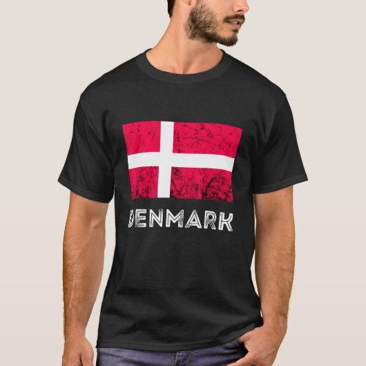 T-shirt Danemark Dannebrog Drapeau danois Dansk Roots Dank (Devant)