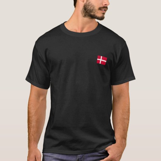 T-shirt Danemark Drapeau Cool Danmark Drapeau Drapeau Cade (Devant)