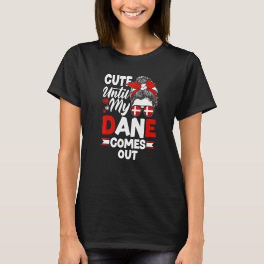 T-shirt Danemark Drapeau danois Mignon Jusqu'à ce que mon (Devant)